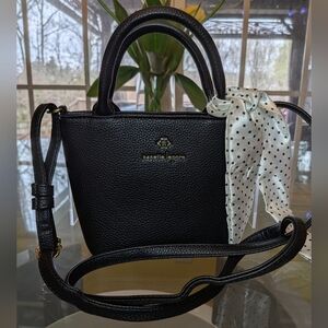 Nanette Lepore Black Crossbody Bag with Polka Dot Accent